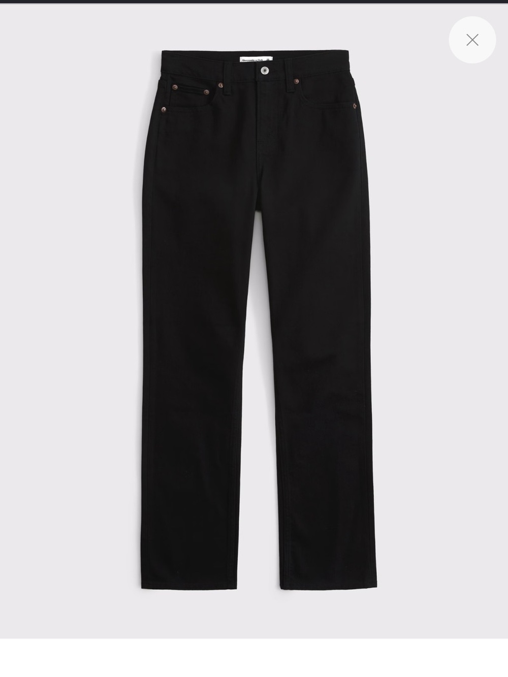 Abercrombie & Fitch Black 90’s Straight Curve Love Ultra High Rise Jeans